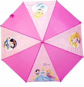 Зонт-трость из серии Disney Princess, 46 см., автоматический (Disney, 3444_розовый)